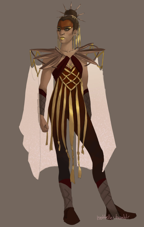 isstteller:Character concept of a sorceress for a new illustration. Her design should loosely remind