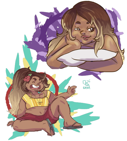 queerstalgems:  all three of my human gem drawings + some extras i did today. rock on pearl: mixed race filipinx amethyst: afro-latinx garnet: british afro-caribbean 