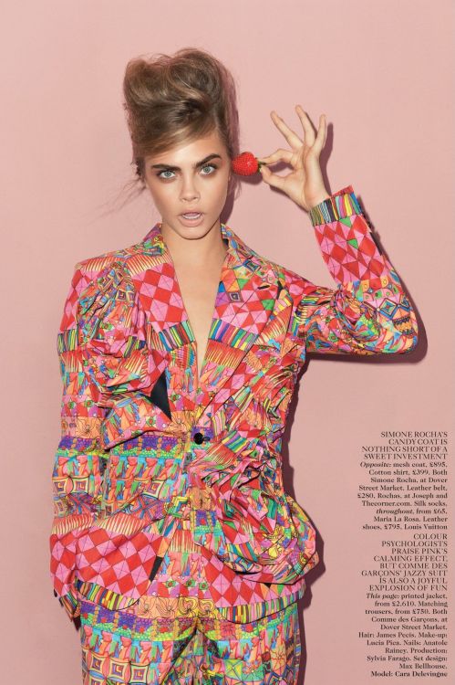 pretaportre: Cara Delevingne in “Pink Lady&quot; by Walter Pfeiffer for Vogue UK September