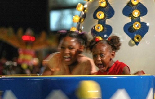 Tilt-A-Whirl Girls #timehop memories reminded me of this fun shot from a parking lot carnival taken 