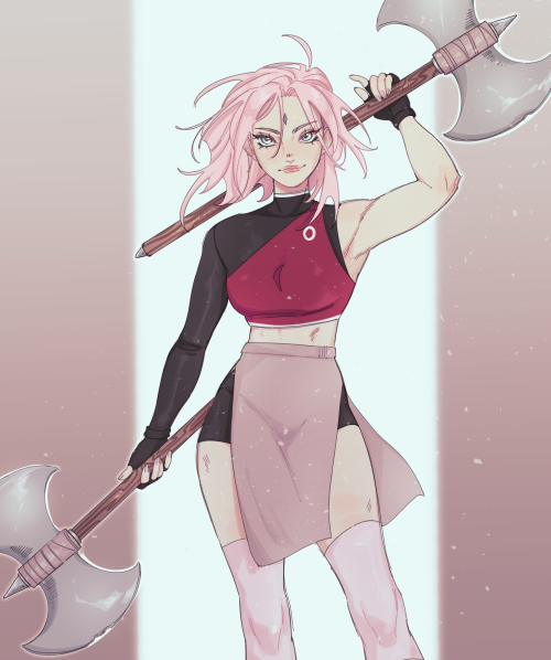 fernybee-art:  she is my wife, my babygirl, my mippy, my skrunglehappy sakura week 