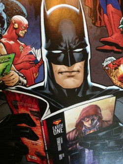 baaaaaaaaaaaaaaatman:  batmanandsobbin:  I got this DC comics checklist a while back, featuring the justice league reading different graphic novels. I love how concerned Superman looks while reading “the dark knight returns”. He’s just like “oh