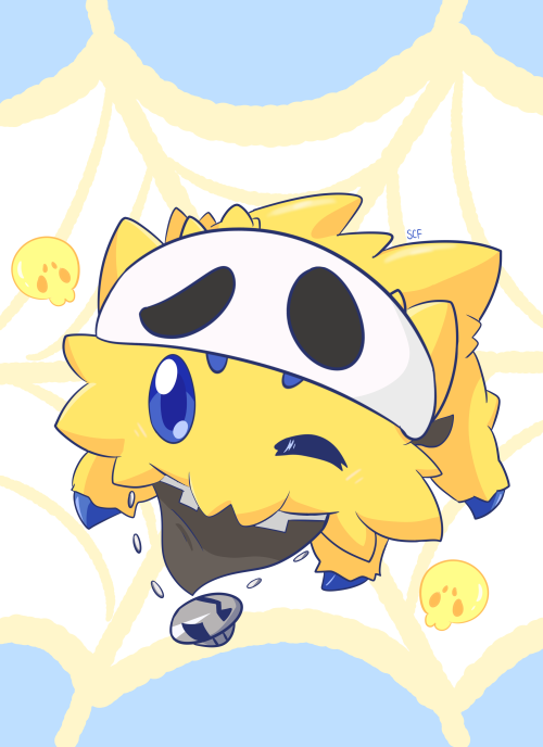 The adorable Joltik… trick or treating as a Skull Grunt?? 
