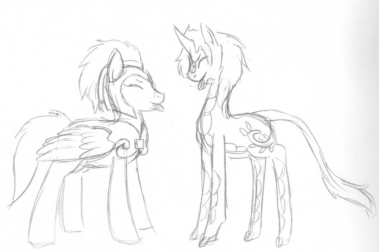askkappathekirin:  Drawings from the meetup I said I would upload.1. Femfuse and
