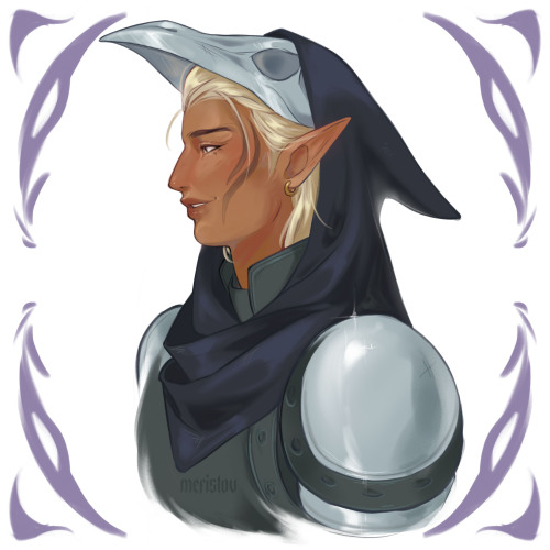 Instead of redrawing Anders’ piece I sat and randomly doodled Zevran and it turned out pretty good ;