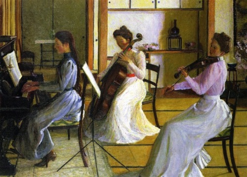 lilla-cabot-perry:The Trio, Tokyo, Japan, 1901, Lilla Cabot Perry