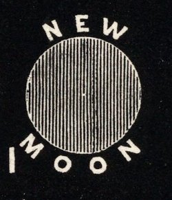 nemfrog: New moon.  Astronomy. Drawn and