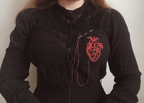 snootyfoxfashion: Pierce My Heart Embroidered Blouse from Fevernest Oh my it&rsquo;s so exp