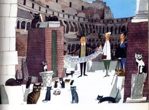 talesfromweirdland:Images from M. Šašek’s This Is Rome (1960). We see the Pantheon, the Colosseum, 