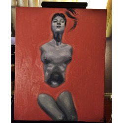 deathdonthavenomercy:  I have always been so inspired by dissolvedtool photo diary, I couldn’t help but paint this beautiful woman. 