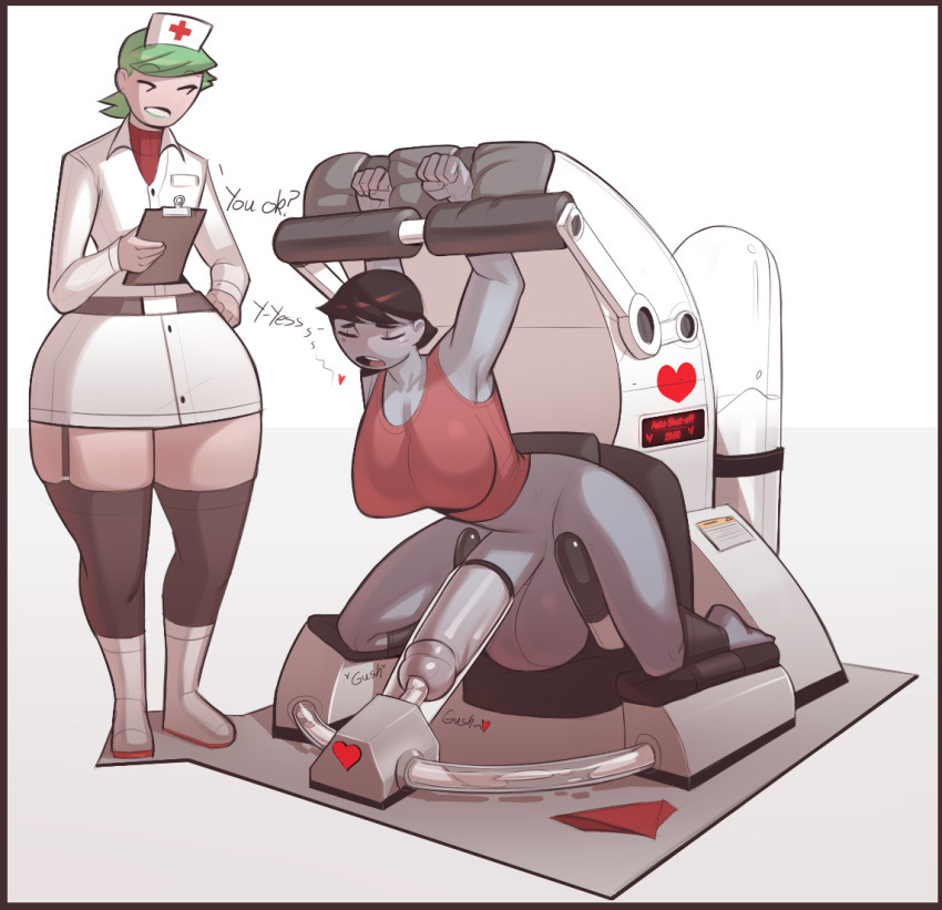 Futanari hentai milking machine