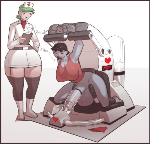 kittenofdarkness:  More Futa nurses for all of you, enjoy <3  Futa Nurses… Which hospital is this at?