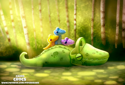 cryptid-creations: Daily Paint 2280. Crocs