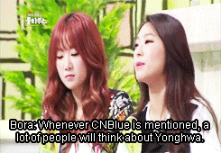 seutasuib:  MC: Bora-yang, what do you think of CNBlue’s Minhyuk? 