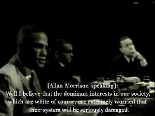 knowledgeequalsblackpower:  exgynocraticgrrl-archive-deacti: Civil Rights Panel, featuring Allan Morrison. (Full panel: Malcolm x, Allan Morrison, Wyatt Tee Walker & James Farmer).  We have tried asking. We have tried being morally upright. We have