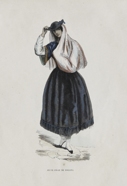 “Jeune fille de Bogota” by Auguste Wahlen and Adolphe-François Panneker,1843