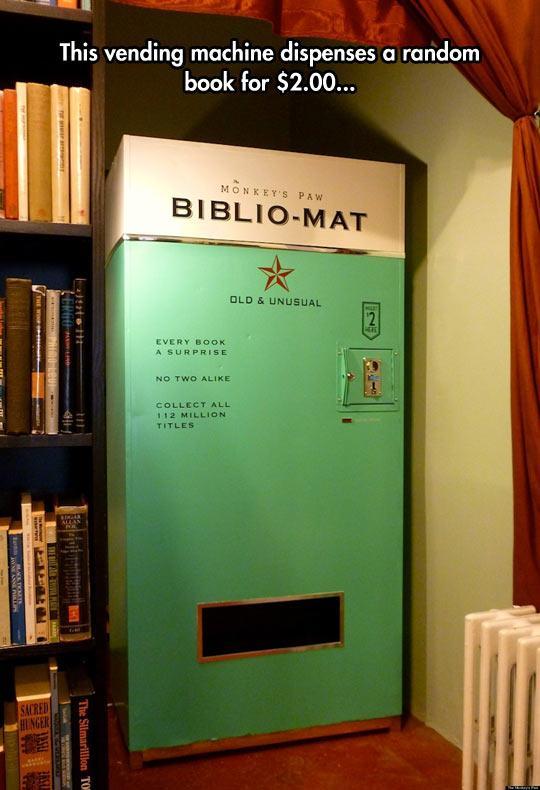 Biblio-Mat books, which vary widely in size and subject matter, cost two dollars.