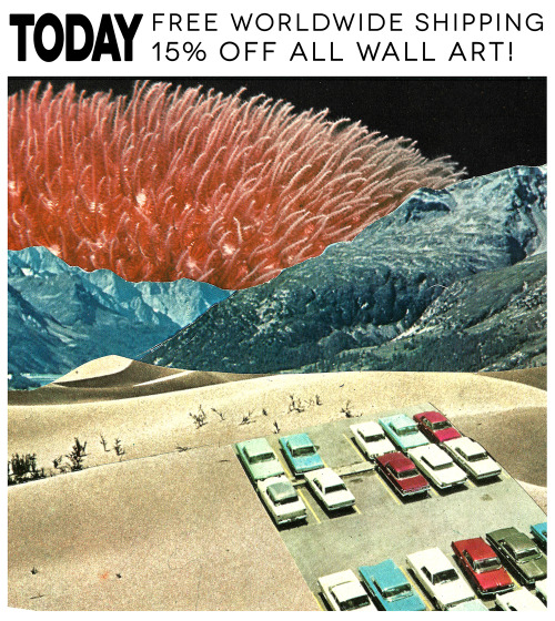 Hi friends! TODAY is a SUNNY DAY: Free Worldwide Shipping + 15% Off All Wall Art! society6.c