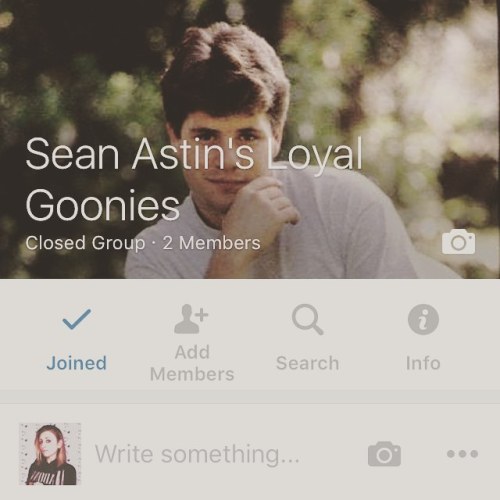 Join the group!! #SeanAstin #BillyTepper #SamwiseGamgee #Rudy #Goonies