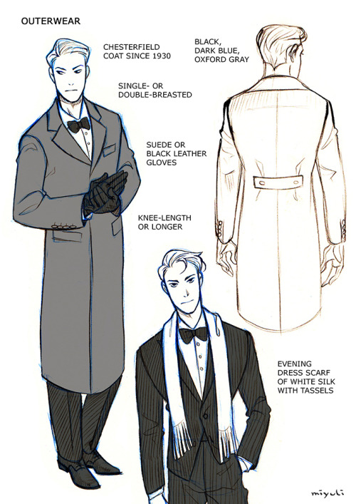 zigster-ao3:miyuliart:I’ve been studying the classic black tie dress code (mainly from here) so I th