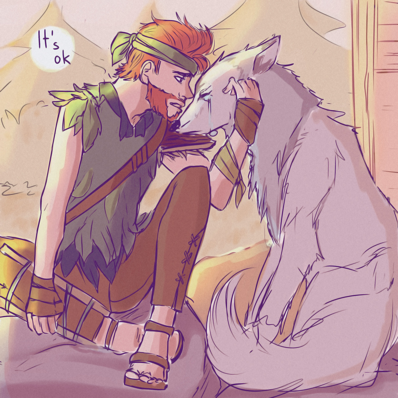 giuls-v:Click for better Quality  I had this Idea that the wolf tries to apologize