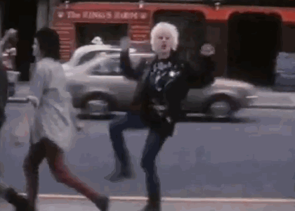 taijay-vintage: Punk dancing on street of london, 1970s 
