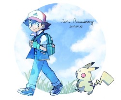 rinkaisu: Happy 20th, Pokémon anime!   I can’t believe my birthday falls on the same day as the anniversary of my favorite series - It has been such a constant part of my life since the beginning and the main reason how I got into Pokémon in the first