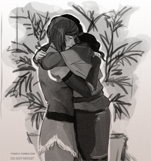 taikova:   i think about how korra reaches for asami and looks so happy and content in their hug scene a lot.   <3 <3 <3