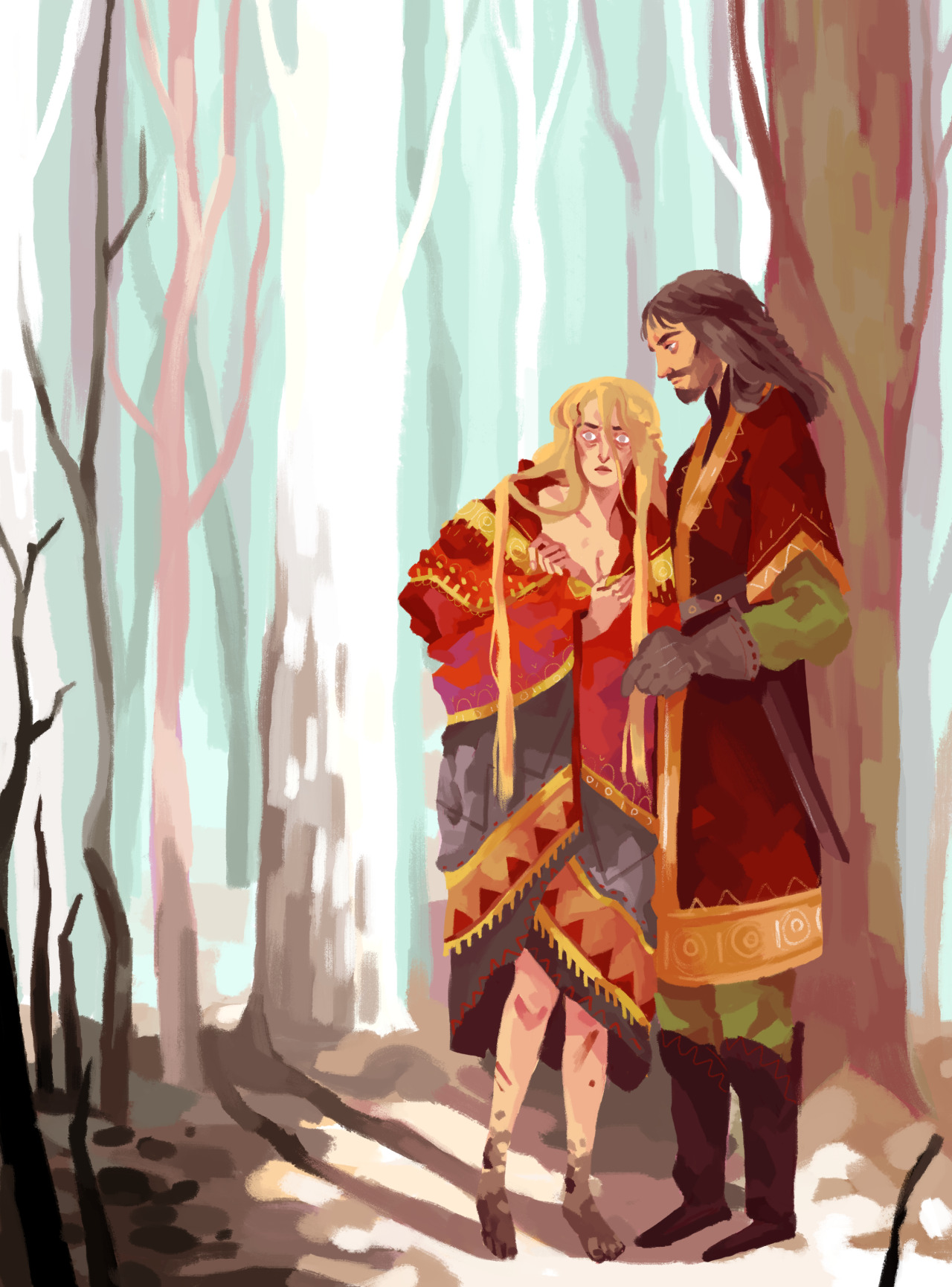 Turin, Nienor and Glaurung by Rylyn84 on DeviantArt