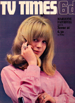 faithfullforever:  Marianne Faithfull on the cover of TV Times | June 4th 1966  