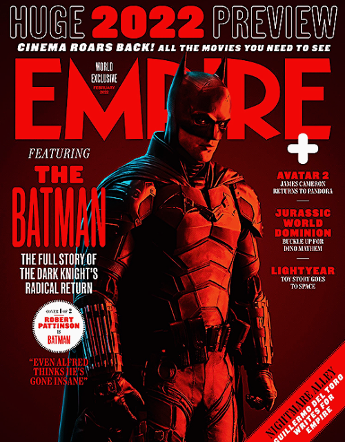 ROBERT PATTINSON and ZOË KRAVITZ on the cover of Empire Magazine for THE BATMAN (2022)