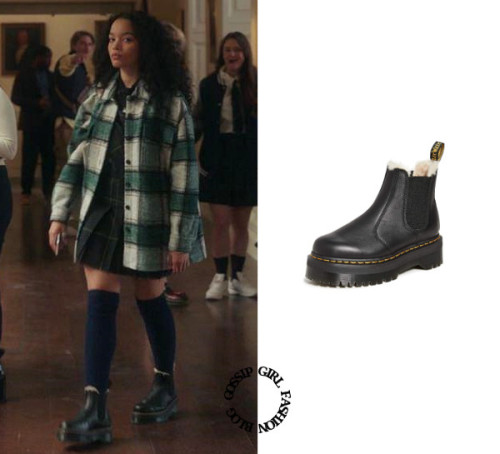 Who: Whitney Peak as Zoya LottWhat: Dr Martens 2976 Quad Faux Fur Lined Boots - $190.00Where: 1x03 &