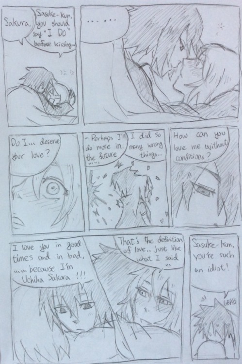 synthiachen1995:  synthiachen1995:  I tried to draw another kind of comic, but it was… So hard to draw only by pencil? I would like to draw more in this style in the future, but it really takes long time. Improve+ing!!!  what Sakura missed…(///_///)