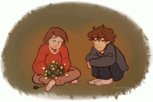 creepyknees:i’m writing a big fic that includes this but i drew it too because it’s just that import