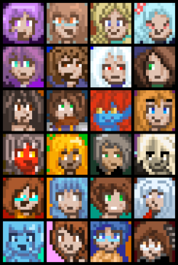 af1987:  Some icons for cool folks. Maybe I’ll make more, who knows? from left to rightBM - Annie - Cassie - Bekon Magus - Lass - Aya - Carina Alie - Tiny Owl - Caroline - Hina Marie - Savvy - Annika - Deumos Cap - Tero - Kaze - Assassin 10 Aqua - Tora