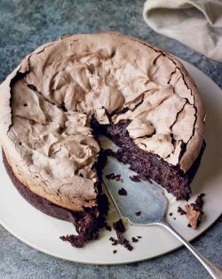 intensefoodcravings:  Double-Baked Chocolate Meringue Brownie | Sainsbury’s Magazine