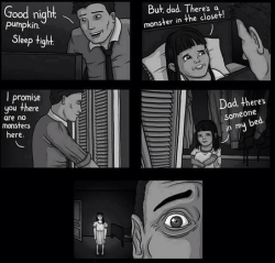 sixpenceee:  a comic version of one of the best 2 sentence horror stories 