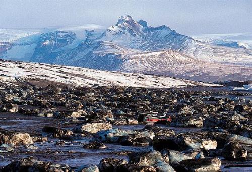 Jokulhlaup: When fire meets ice. Some of the most spectacular floods on Earth burst out when a volca