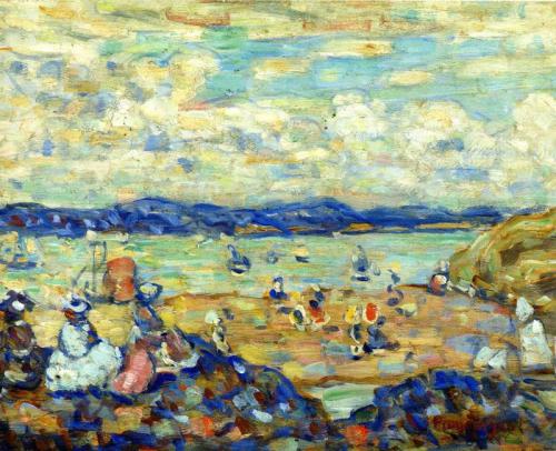 St. Malo, 1907, Maurice PrendergastMedium: oil,panel