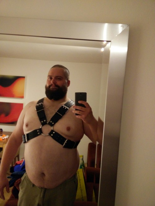 XXX Sexy guy in a sexy harness. ðŸ‘ðŸ¾ photo