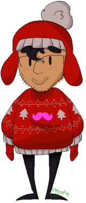 ghostnappalie:  whoops sweater Mark and floppy
