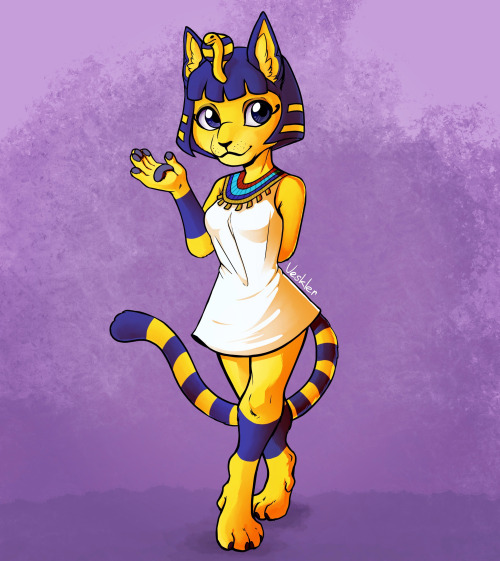 ankha !!!  i never know how i want to draw  animal crossing characters so every time i interpret cha