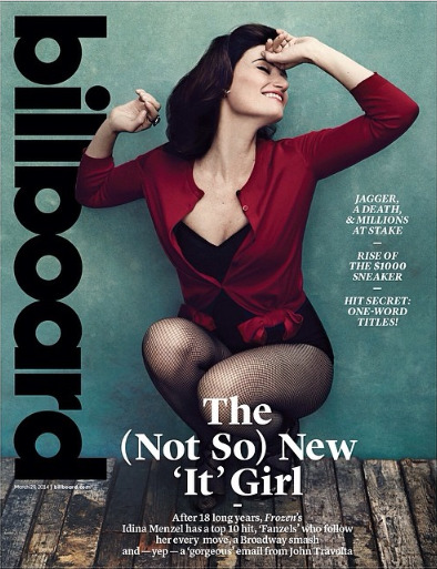 sarinatheteenagewitch:Idina Menzel on the cover of Billboard Magazine. 