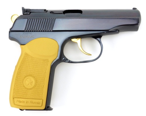 r3druger:fmj556x45:Russian Makarov 9mm Makarov caliber pistol. Rare KGB special edition with bright 