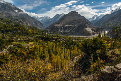 View of Hunza valley from Aliabad