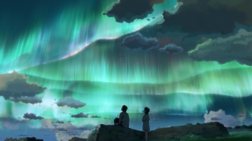 I rewatched Shinkai’s works this week and Hoshi wo Ou Kodomos visual beauty struck me once again. It