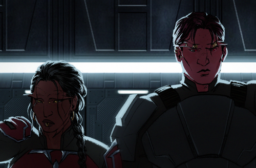 macolegacy:what if we were sith apprentices and afraid of the battle to come in this imperial ship a