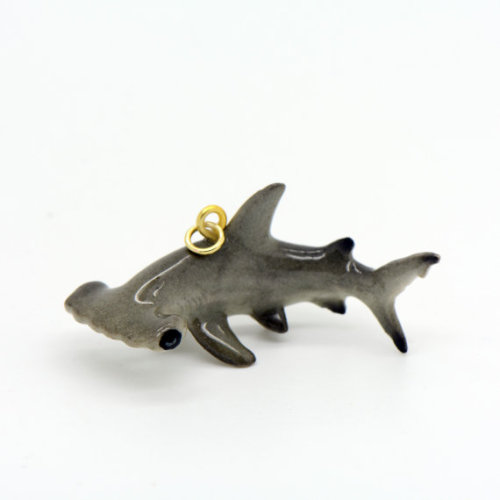 Porcelain Hammerhead Shark Pendant, $8.49