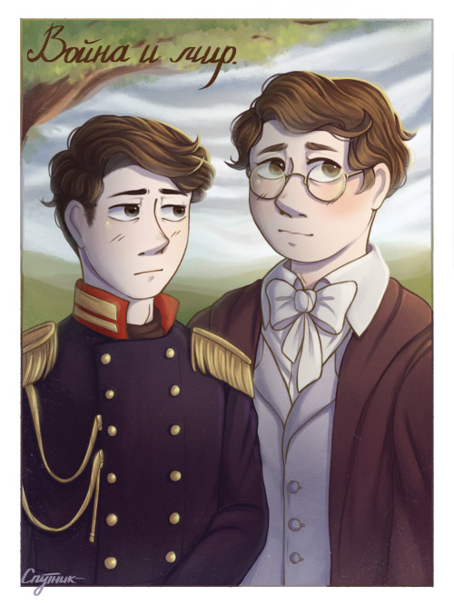 I start to read War and Peace. I love it. I wanted to draw main characters. Did I mentioned that I L