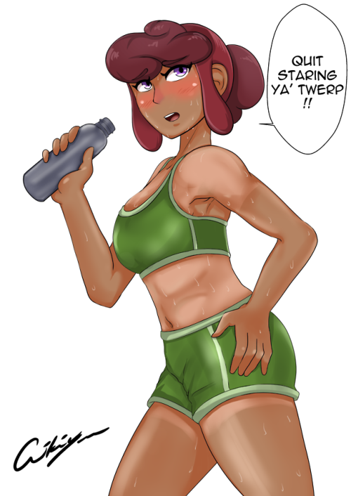 aikiyun: [Camp Camp] Workout Gwen @aestheticc-meme got me into Camp Camp.  I’m now stuck in that hel
